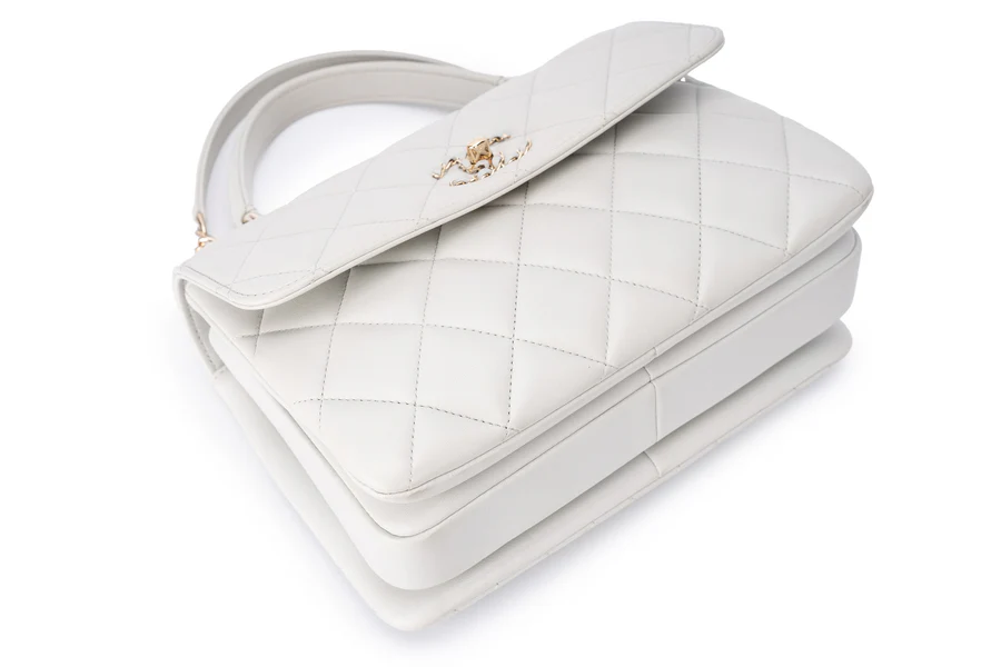 Chanel Trendy Top Handle Pale Grey/Blue GHW - Image 13