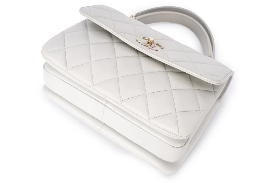 Chanel Trendy Top Handle Pale Grey/Blue GHW - Image 14