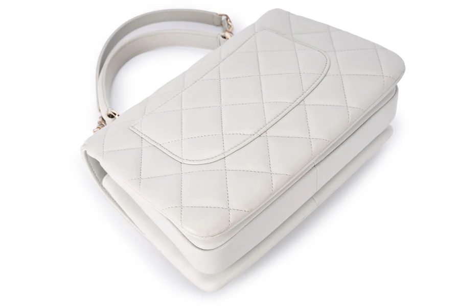 Chanel Trendy Top Handle Pale Grey/Blue GHW - Image 15