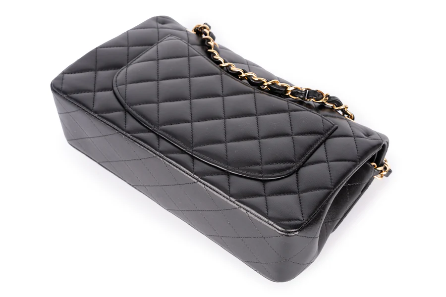 Chanel Mini Flapbag Lambskin Black GHW - Image 10