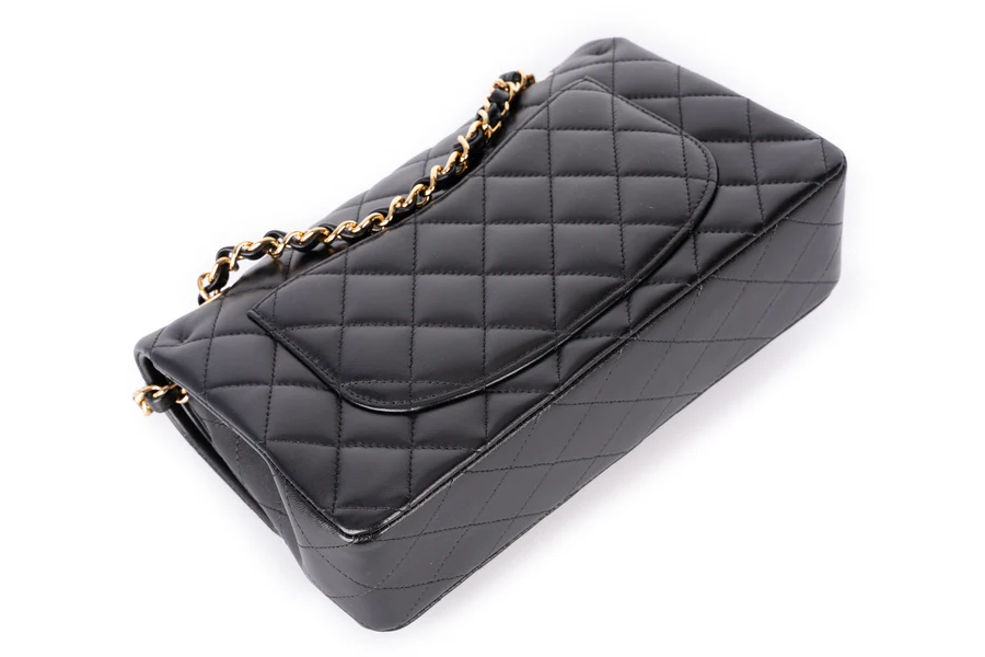 Chanel Mini Flapbag Lambskin Black GHW - Image 11