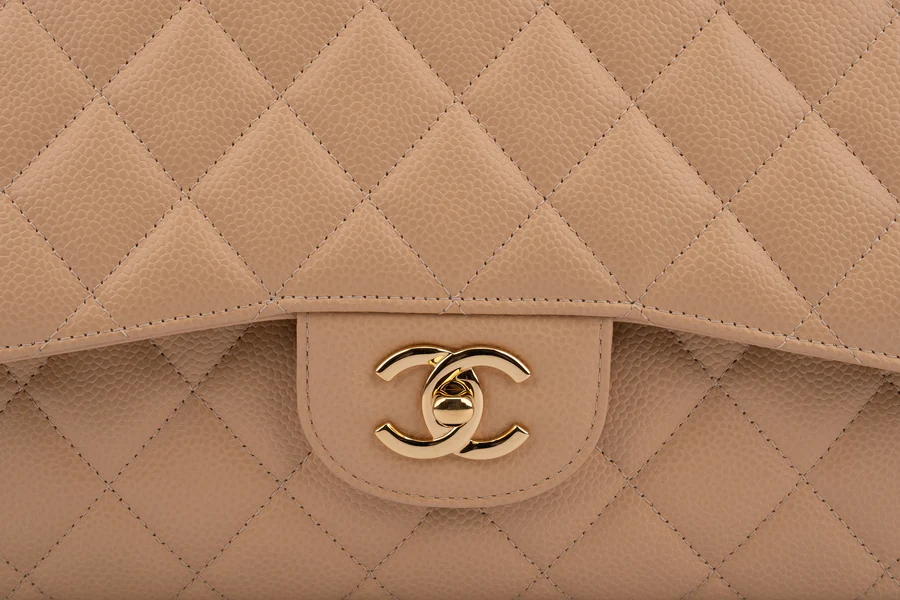 Chanel Classic Double Flap Beige Caviar GHW - Image 7